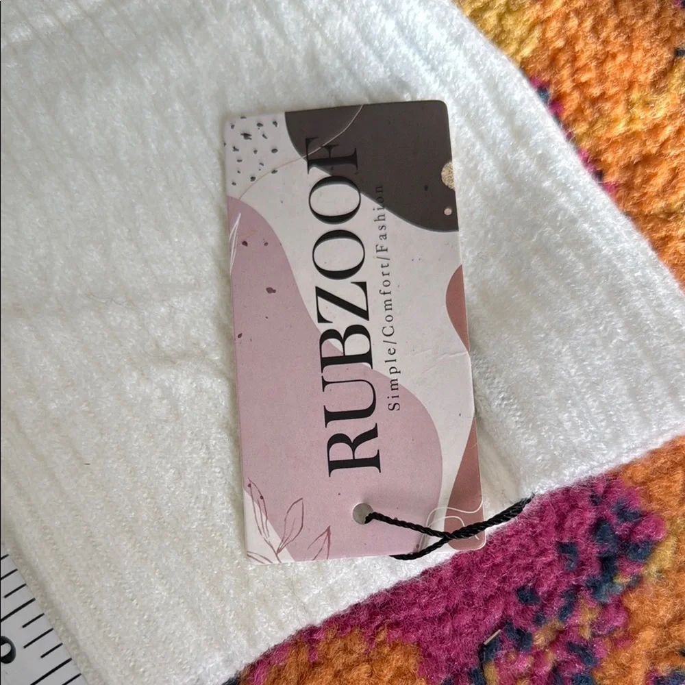 Women's Rubzoof White Sweater with Black Trim - Picture 8 of 11